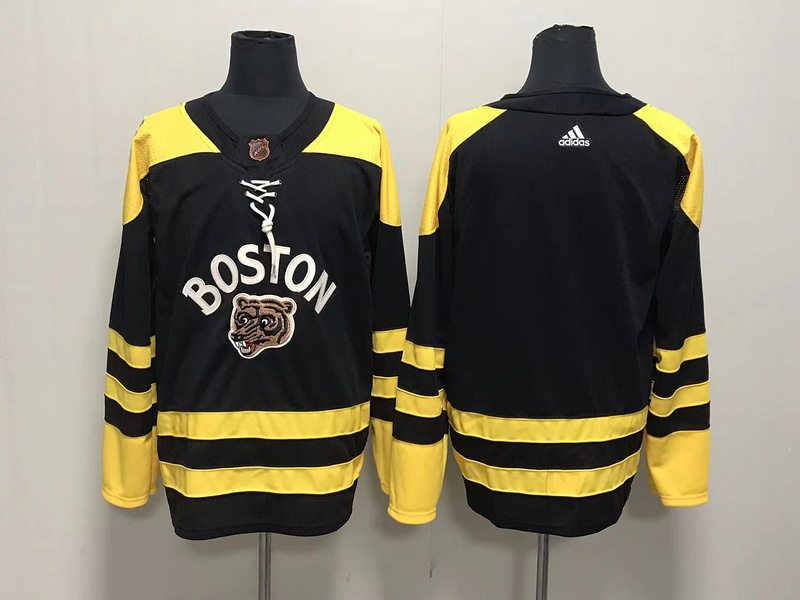 Men's Boston Bruins Black Blank Jersey